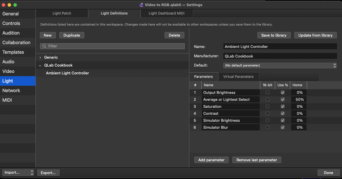 Creating an instrument definition