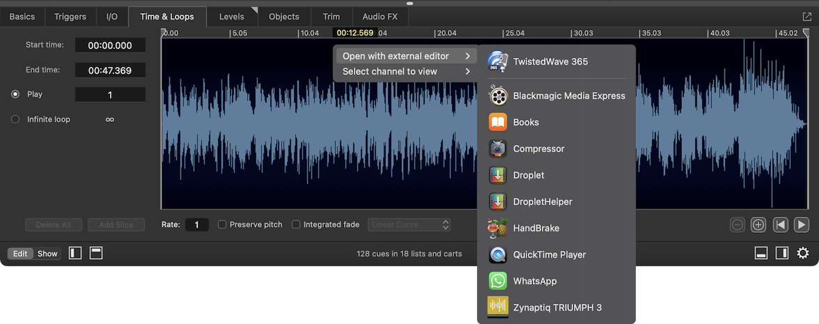 Open with external editor