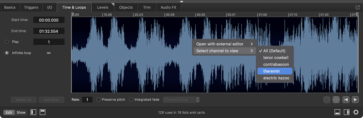Select channel to view