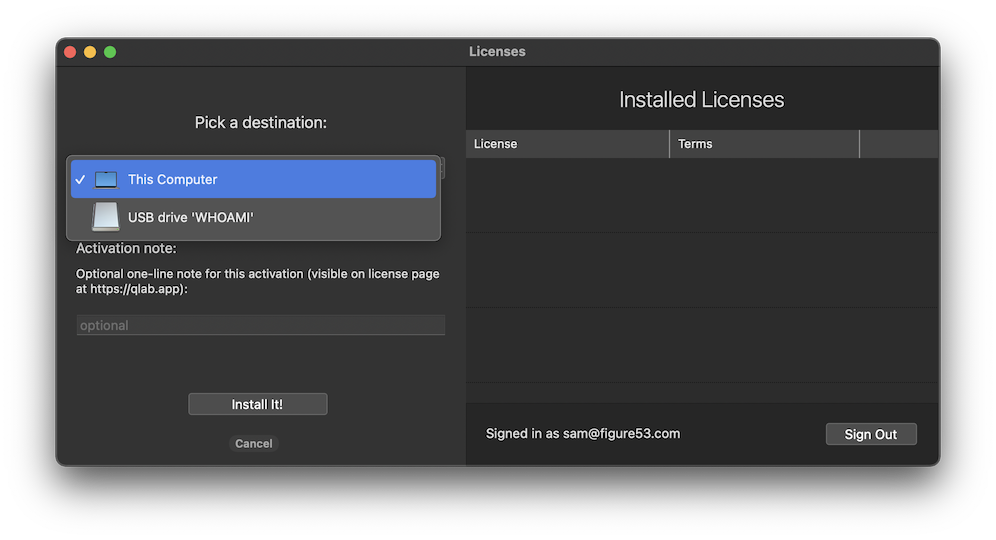 Select a destination