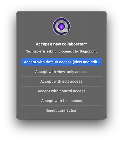 New collaborator permission request