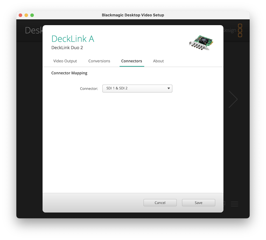 Blackmagic connectors