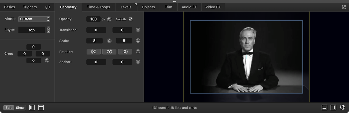 The Geometry tab - Custom