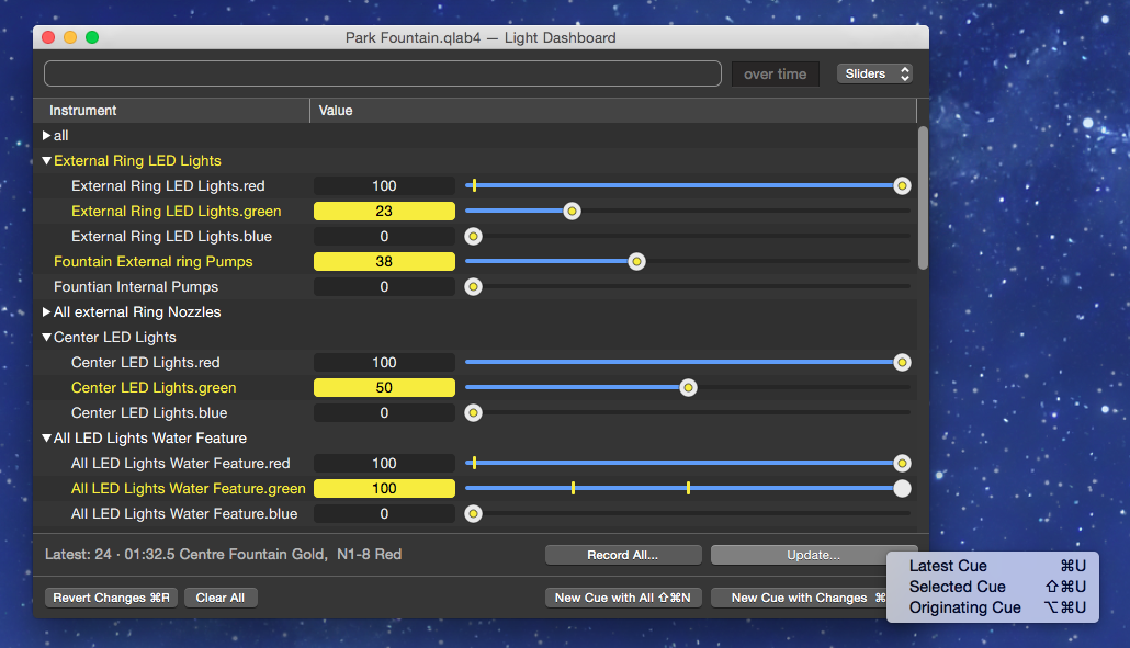 New Light Dashboard features