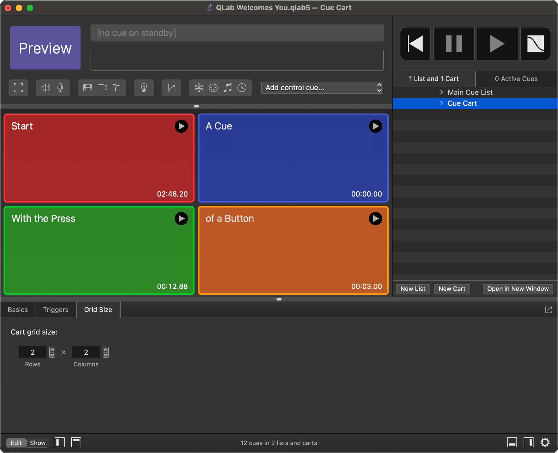 QLab screenshot